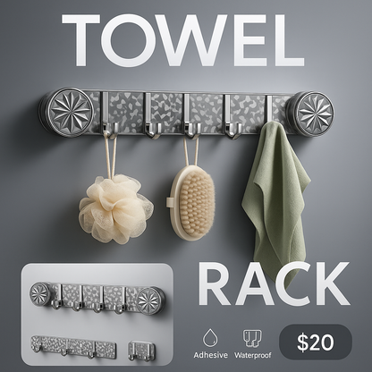 Plastic Wall Hook Rack