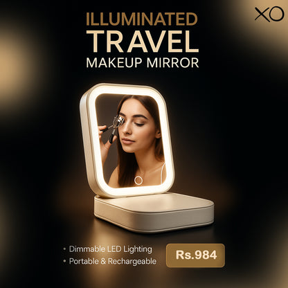 White Jewelry Box with LED Mirror